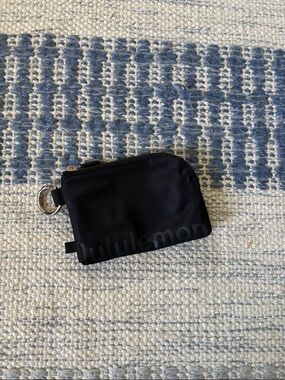 Lululemon Black Zip Card Pouch Keyring